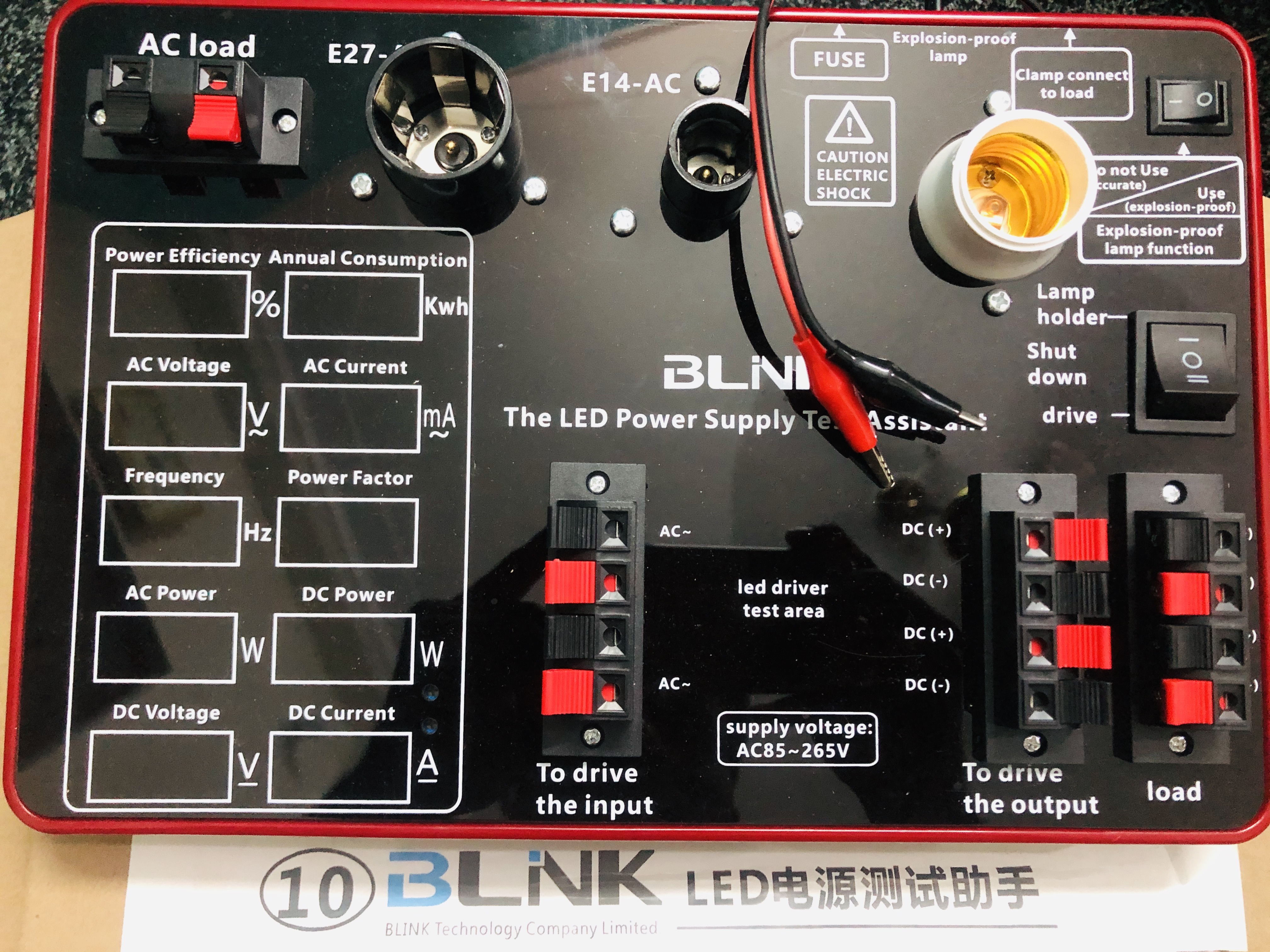 Led Power Supply Test Assistant - Electrical Material, 15x15x15 Cm Dimensions, Matte Black Color | 220-240v Input Voltage, Power Factor 0.9, Room Temperature Operation