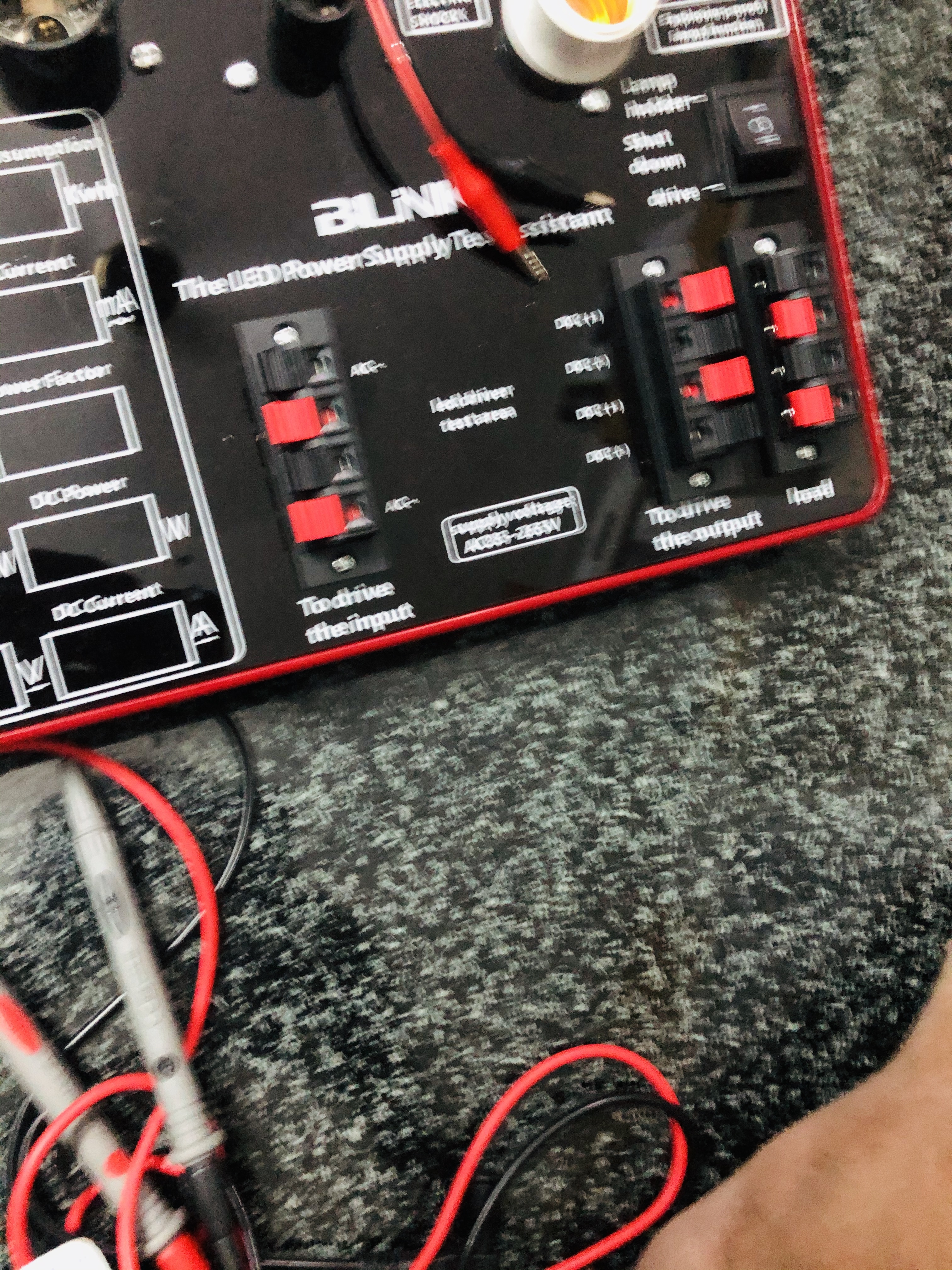 Led Power Supply Test Assistant - Electrical Material, 15x15x15 Cm Dimensions, Matte Black Color | 220-240v Input Voltage, Power Factor 0.9, Room Temperature Operation