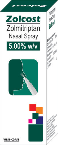 Zolmitriptan Nasal Spray Ip 5.00% W/v Cas No: -