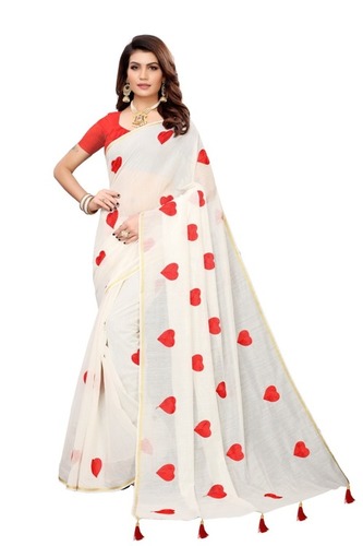 Chanderi Cotton Designer Saree - Premium Quality Cotton Fabric, Multicolor, All-Season Versatility