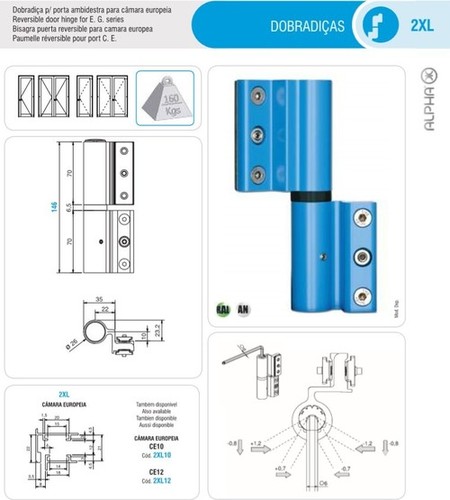 Powder Painting Reversible Door Hinges For E. G. Series