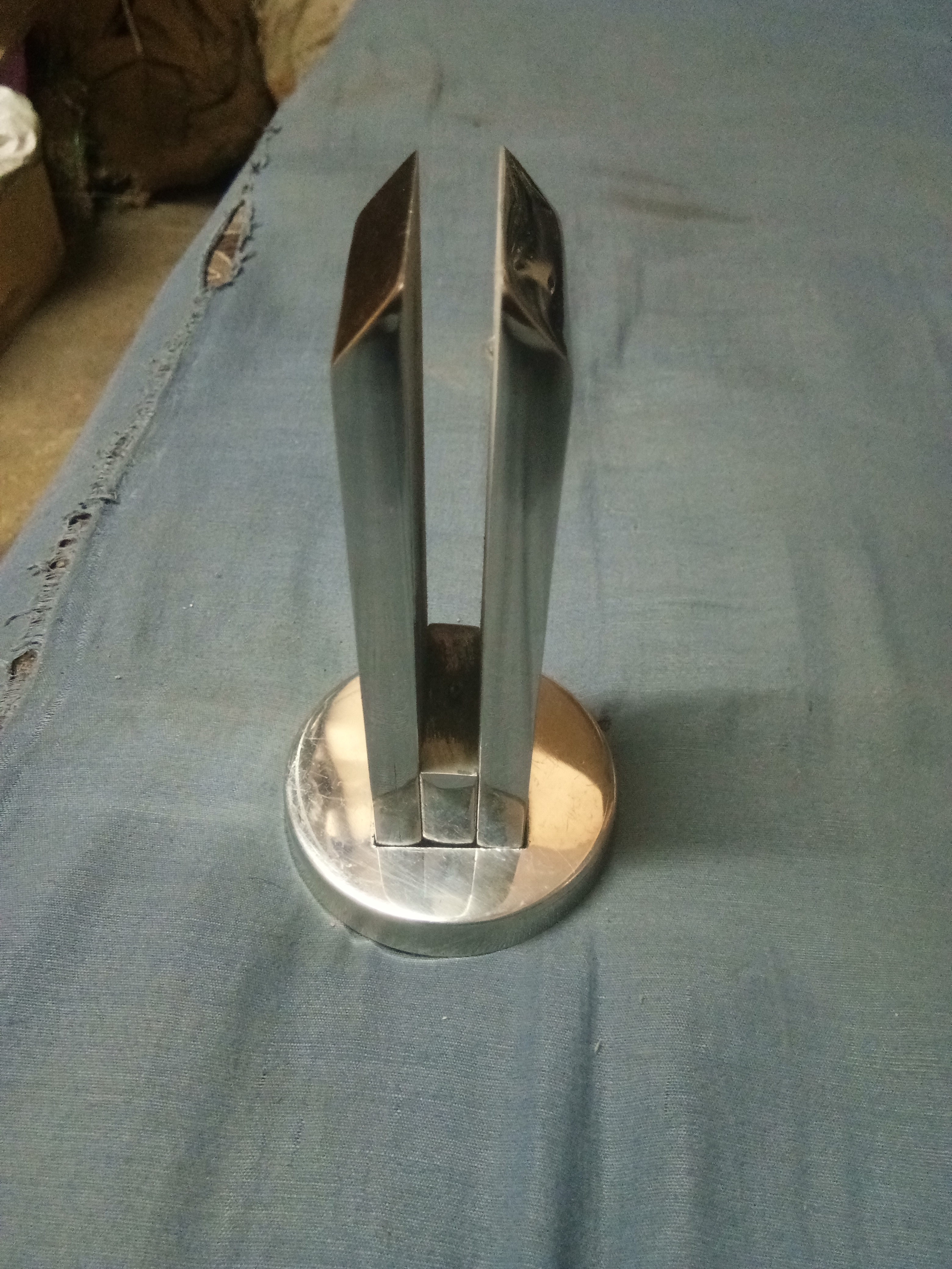 Glass Spigot - Stainless Steel 304 Grade, 6 Inch | Silver, Glossy Finish, For Internal And External Glass Applications