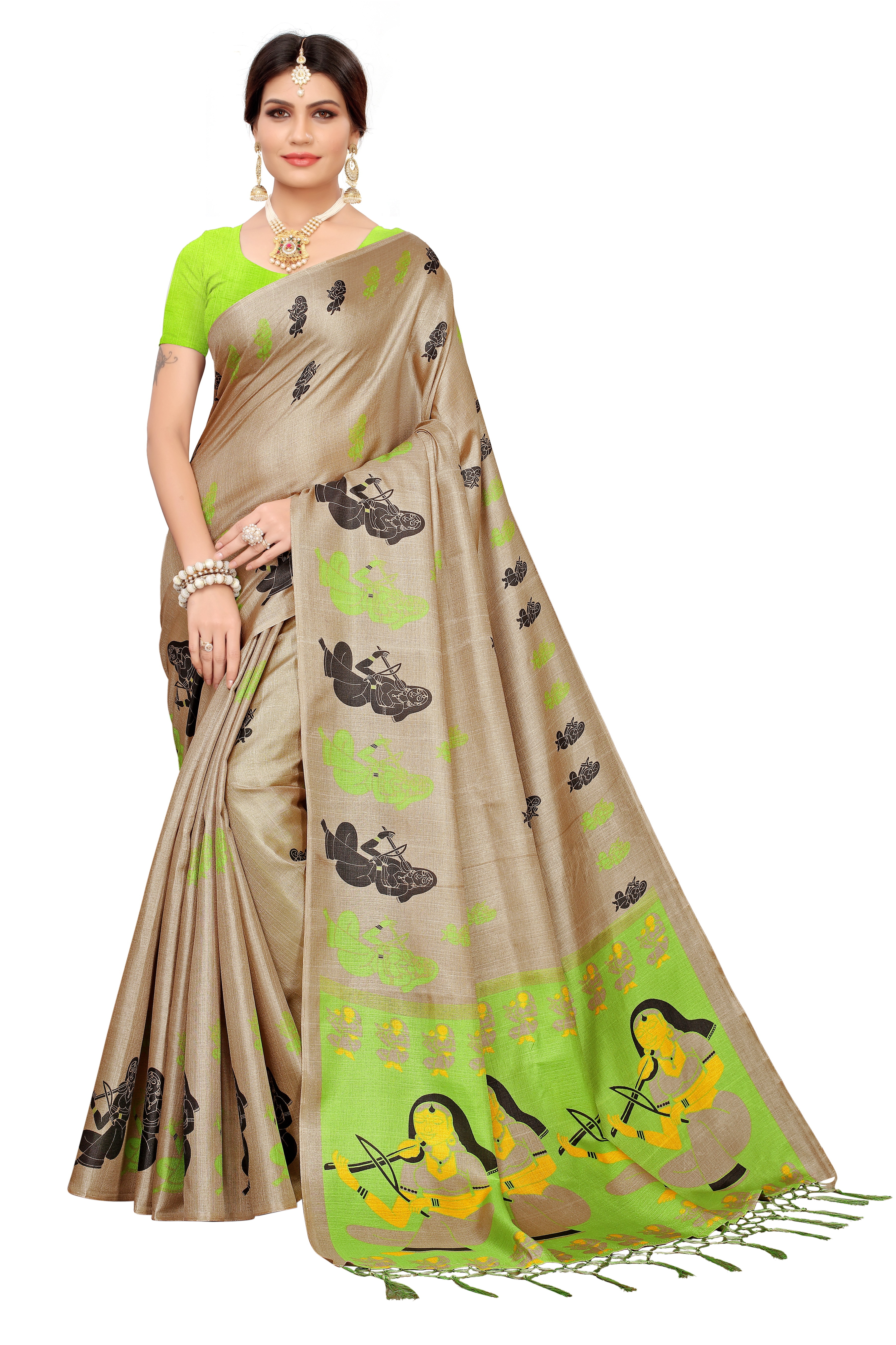 Prined Khadi Zalar Saree - Khadi Silk, 275 Printed Design | Multicolored, Seasonal Versatility For Rainy, Spring, Summer, And Winter Wear, Bangali Style