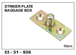 Striker Plate Baggage Box Universal - Durable Steel | Designed For 4-wheeler Vehicles, Backed By Warranty