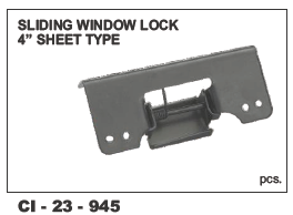 Sliding Window Lock 4 Inch Sheet Type Universal - Sturdy Material, 4-Inch Length | Vehicle Compatibility: 4 Wheeler, Warranty Included