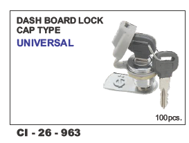 Dash Board Lock Cap Type Universal - Durable Plastic, Universal Fit For 4 Wheeler Vehicles | Warranty Included For Peace Of Mind