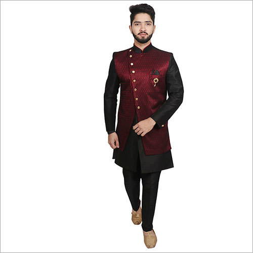 वॉशेबल मेन डिज़ाइनर इंडो वेस्टर्न सूट