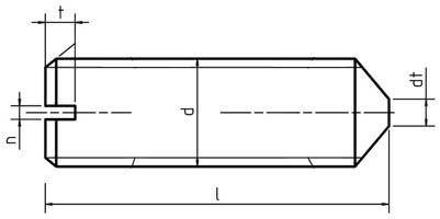 Din 553 Slotted Set Screws With Cone Point