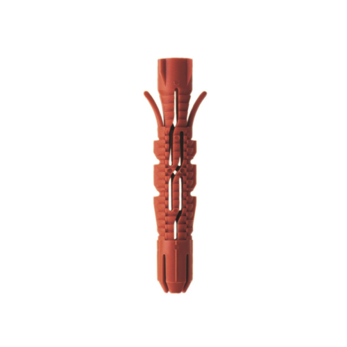 KWIK KNP-L Anchor - Nylon M8, Length 60mm, Color Red | Expansion Anchor for RCC, PCC, AAC, Solid Brick Applications