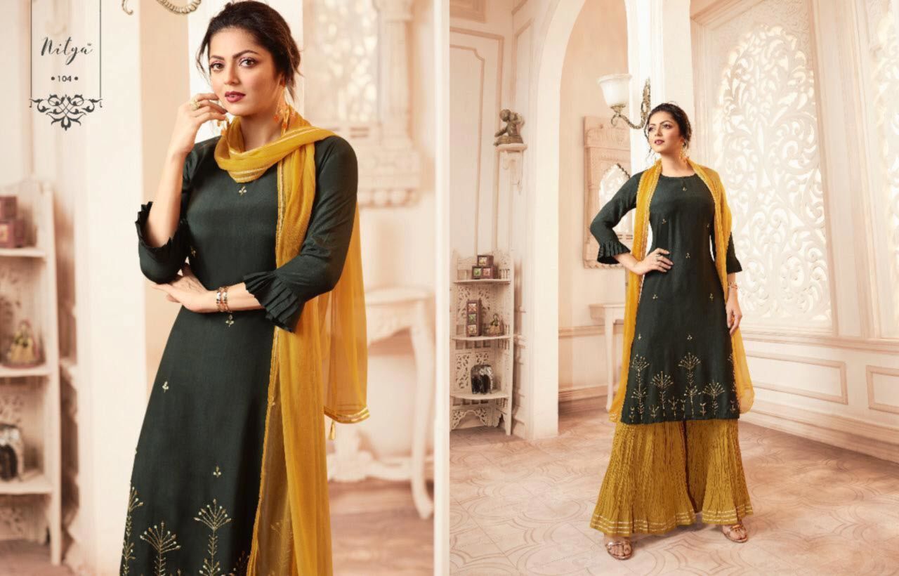 Indian Pure Viscose Top With Bottom Dupatta