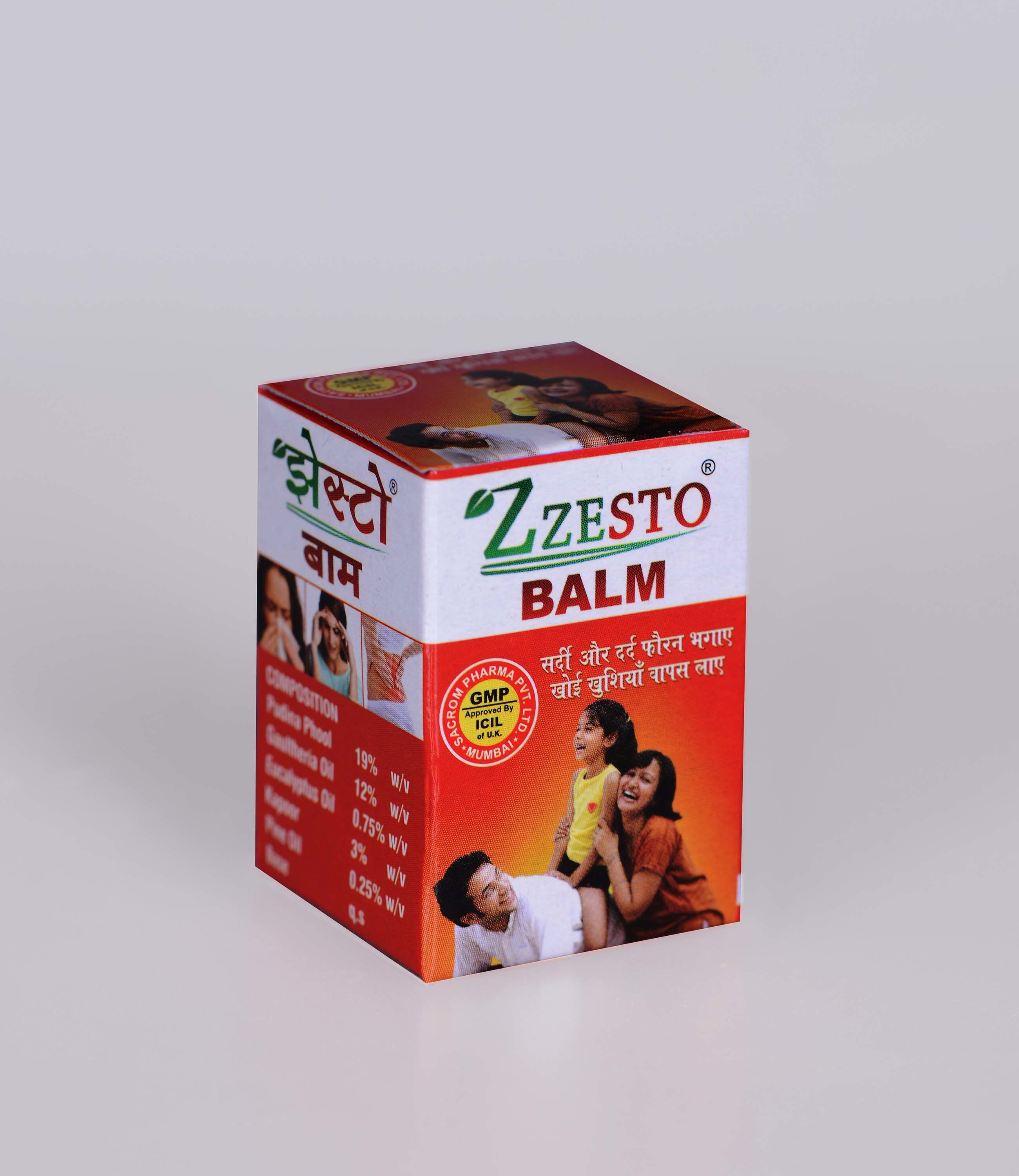 Zzesto Balm - Multipurpose Herbal Ointment With Menthol And Camphor | Pain Relief For Joints, Back, Cold Symptoms, And Headaches