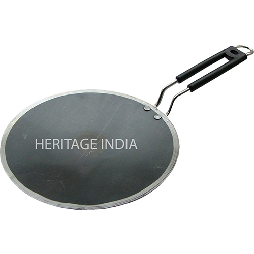 Iron Tawa With Plastic Handle - Polished Iron Construction, Durable & Washable | Features Plastic Handle for Easy Grip & Long-Lasting Use