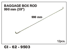 Baggage Box Rod 990 Mm( 39 Inch) Universal Vehicle Type: 4 Wheeler
