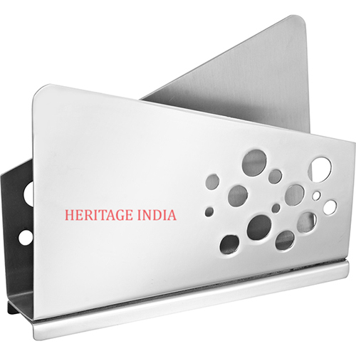 Stainless Steel Napkin Holder - 304 Grade Stainless Steel, Polished Finish | Light Weight, Rust and Wear Proof, Breakage Proof
