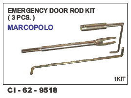 Emergency Door Rod Kit (3 pcs) Marcopolo Universal - Durable Alloy Material, Designed for 4-Wheeler Vehicles | Includes Warranty, Easy Installation