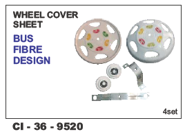 Wheel Cover Sheet - Universal Fibre Design for 4 Wheeler Vehicles | Includes Warranty, Durable and Stylish Protection