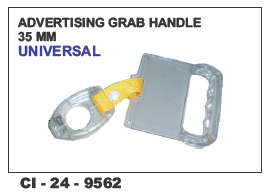 Advertising Grab Handle 35 MM Universal - Durable Plastic, 35 MM Size, Black Finish | Universal Fit for 4-Wheeler Vehicles, Warranty Included
