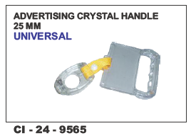 Advertising Crystal Handle 25MM Universal - 25MM Size, Elegant Crystal Design | Universal Fit for 4 Wheeler Vehicles, Warranty Included