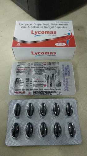Lycopene Betacarotidine Zinc And Sulphate Salenium Softgel Capsules Normal