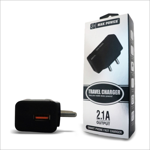 Travel Charger - Plastic Material, 220 Volt Input Voltage | Durable Design for Mobile Usage, Condition: New