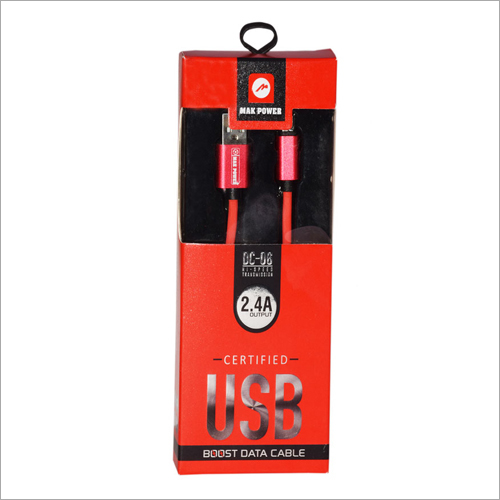 2.4 A Data Cable - 1 Meter PVC USB Cable | Compatible with Mobile, Laptop, and Computer, Durable Plastic Build