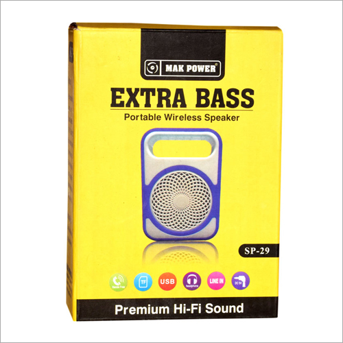Super Bass BT Speaker - Plastic Cabinet, Portable Bluetooth Audio Player - Supports SD Card, Wireless Connectivity