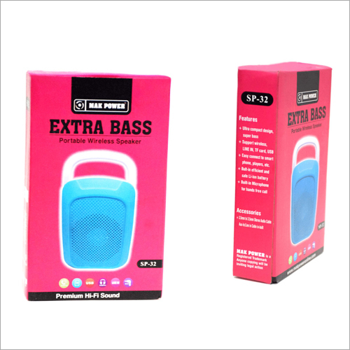 Super Bass Portable Wireless Speaker - Plastic Cabinet, Portable Audio Player, Bluetooth Connectivity | Wireless Performance for On-the-Go Listening