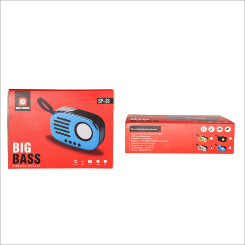 Big Bass Wireless Speaker - Plastic Cabinet, Portable Audio Player | Bluetooth & USB Support, Wireless Connectivity