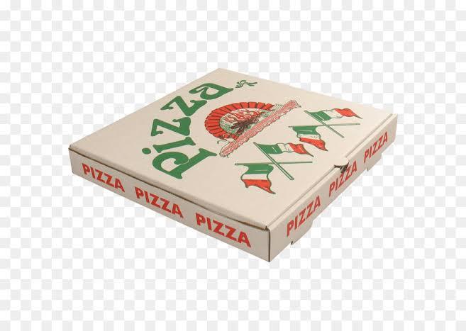 Pizza Box - Cardboard, 10 X 10 X 10 Inches , Red Color, Glossy Finish With Offset Printing - 100 Pieces
