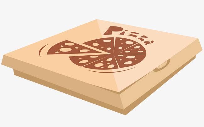 Pizza Box - Cardboard, 10 X 10 X 10 Inches , Red Color, Glossy Finish With Offset Printing - 100 Pieces