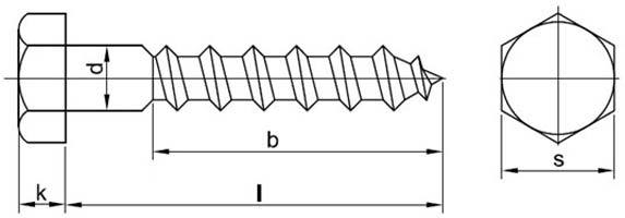 Din 571 Hex Wood Screws