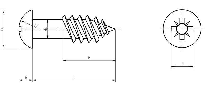 Din 7996 Cross Recessed Pan Head Wood Screws