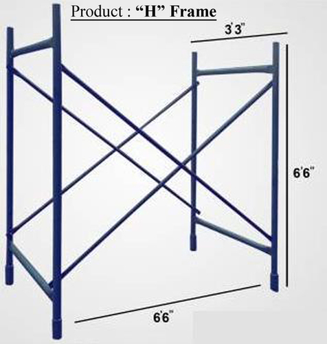 H Frame - Steel, High Protected Painted Coating | Ideal for Construction and Structural Pipe Applications