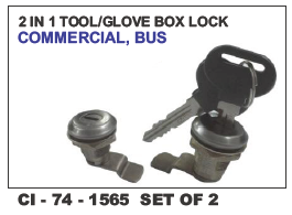 2 In 1 Tool / Glove Box Lock Commercial Bus Universal - Durable Metal Design | Fits All 4 Wheeler Vehicles, Warranty Included