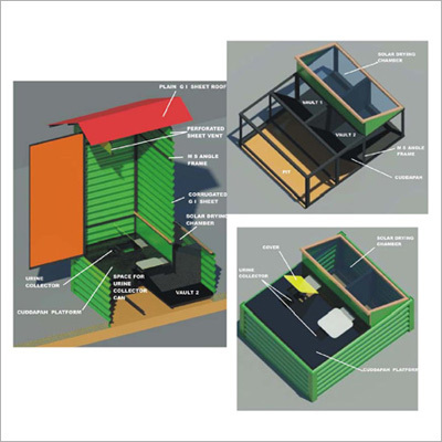 व्यक्तिगत और सामुदायिक शौचालयों के चित्र