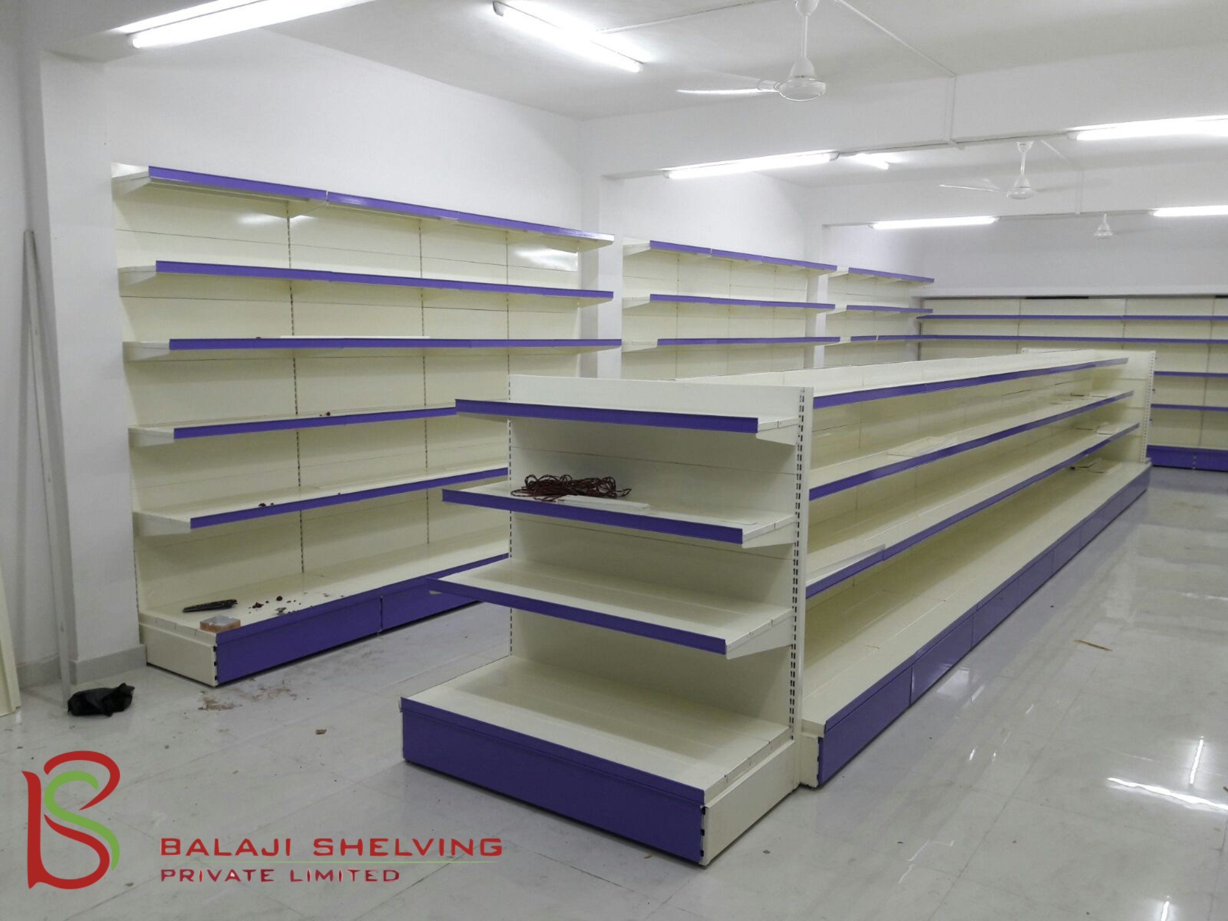 Supermarket Racks - Powder Coated Finish | Ideal For Shops, Markets, Commercial Spaces, Warehouses, And Supermarkets