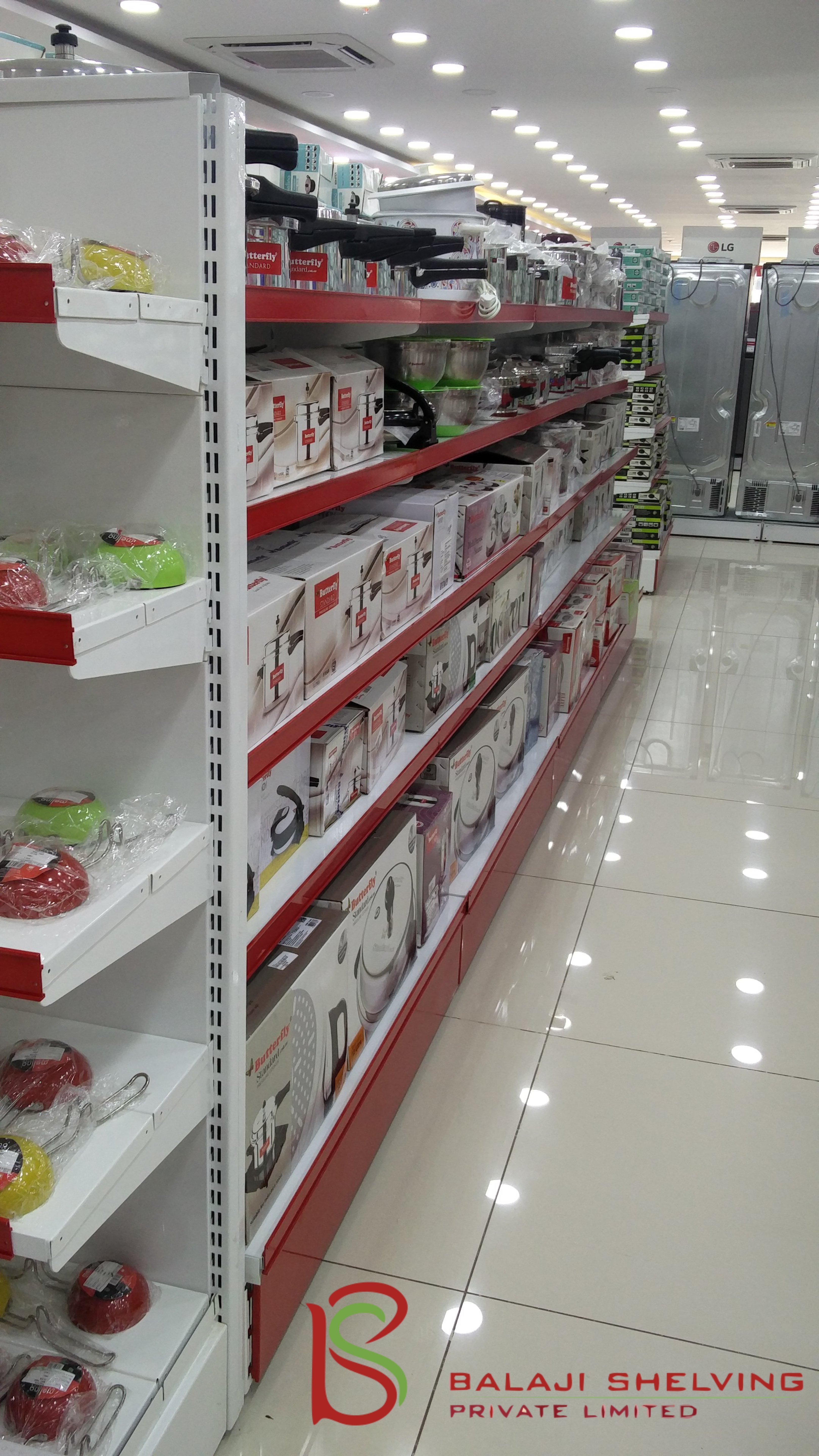 Supermarket Racks - Powder Coated Finish | Ideal For Shops, Markets, Commercial Spaces, Warehouses, And Supermarkets