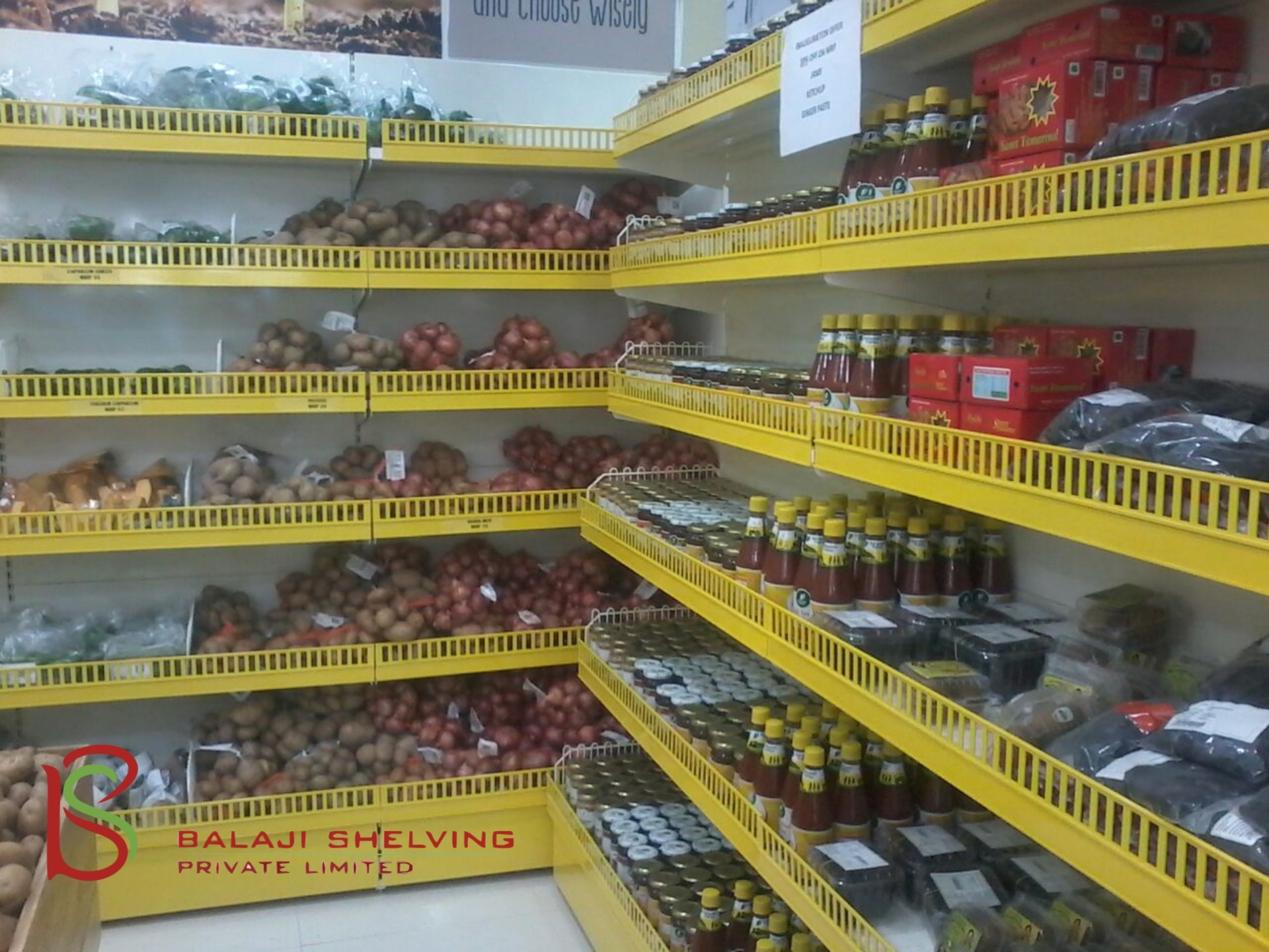 Supermarket Racks - Powder Coated Finish | Ideal For Shops, Markets, Commercial Spaces, Warehouses, And Supermarkets
