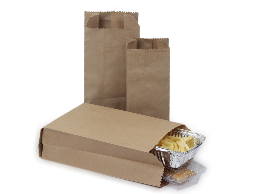 Brown And White Kraft Paper Bag