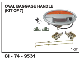 Oval Baggage Handle Kit Of 7  Universal Vehicle Type: 4 Wheeler