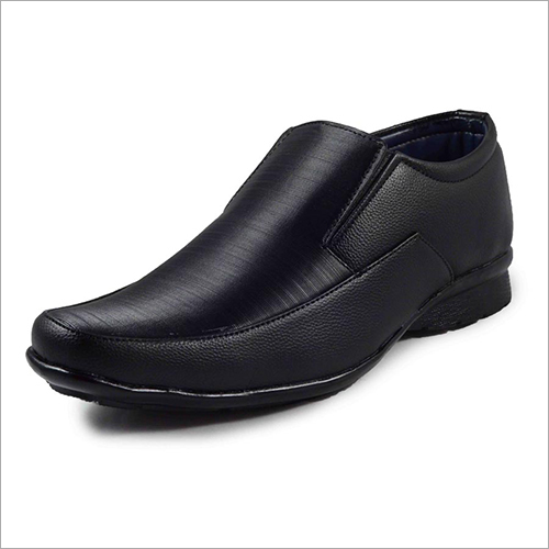 Black Mens Plain Leather Formal Shoes