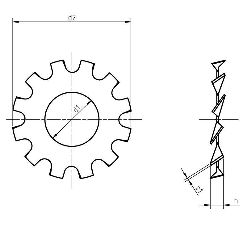 Din 6797 A Toothed Lock Washer