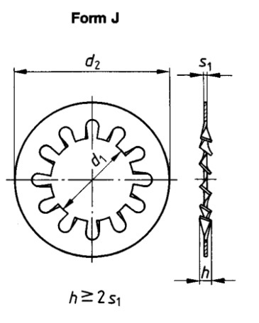 Din 6797 J Toothed Lock Washer