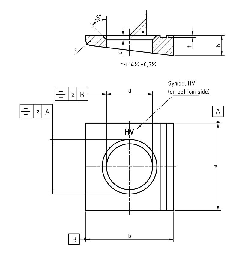 Din 6917 Square Taper Washer