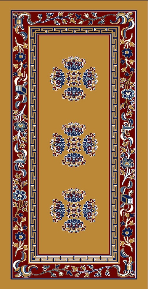 Belgium Carpet - Thick Natural Fibers, 6x3 Foot Rectangle | Easy To Clean, Jacquard Pattern, Color Fastness, High Durability, Multi-purpose Use