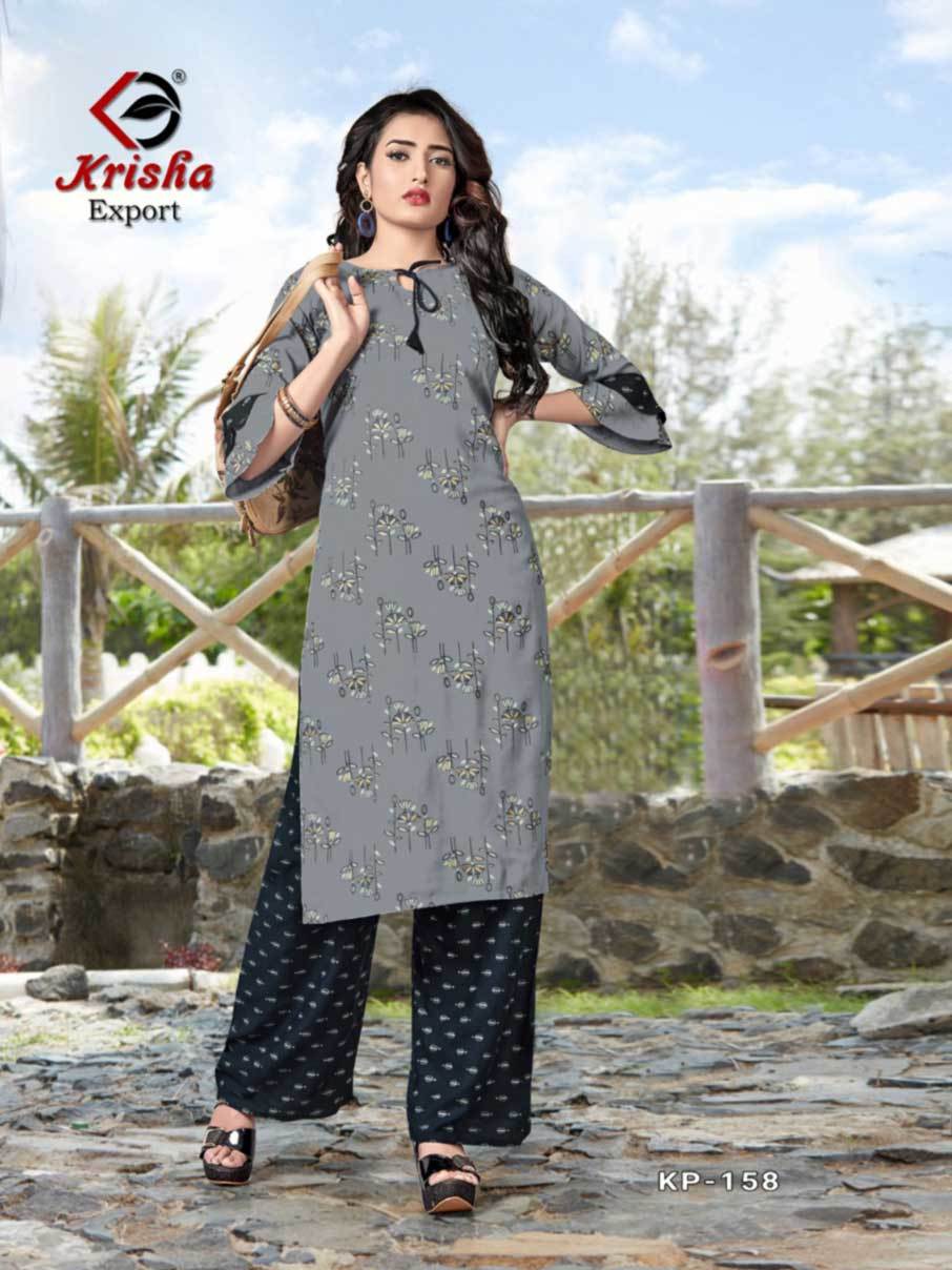 Quick Dry Rayon Kurti Plazo Set