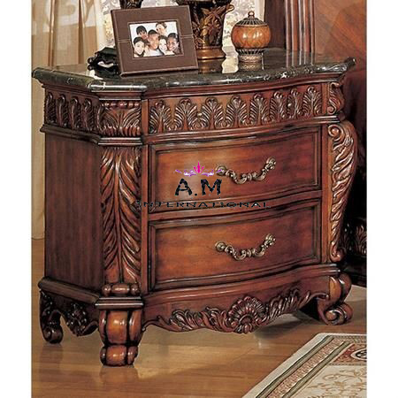 प्राकृतिक रूप से तैयार बेड साइड टेबल असेंबली की आवश्यकता नहीं