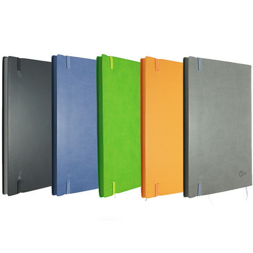 Notebook - Leather Cover, A5 Size, 80 Sheets | Perfect Binding, Light Weight, Ribbon Bookmark, Elastic Band, Ideal For Daily Use & Gifts