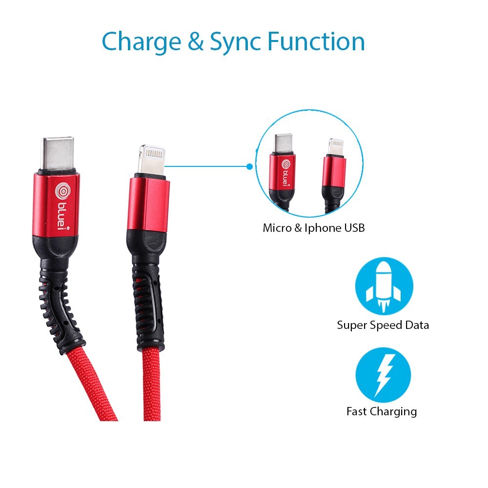 Dc0x1 2.4 Amp Tyep -C To I Phone Fast Bluei Data Cable Length: 1(m) Meter (M)