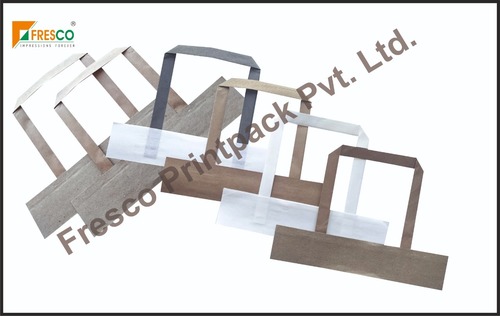 ब्राउन राइट एंगल फ्लैट पेपर हैंडल